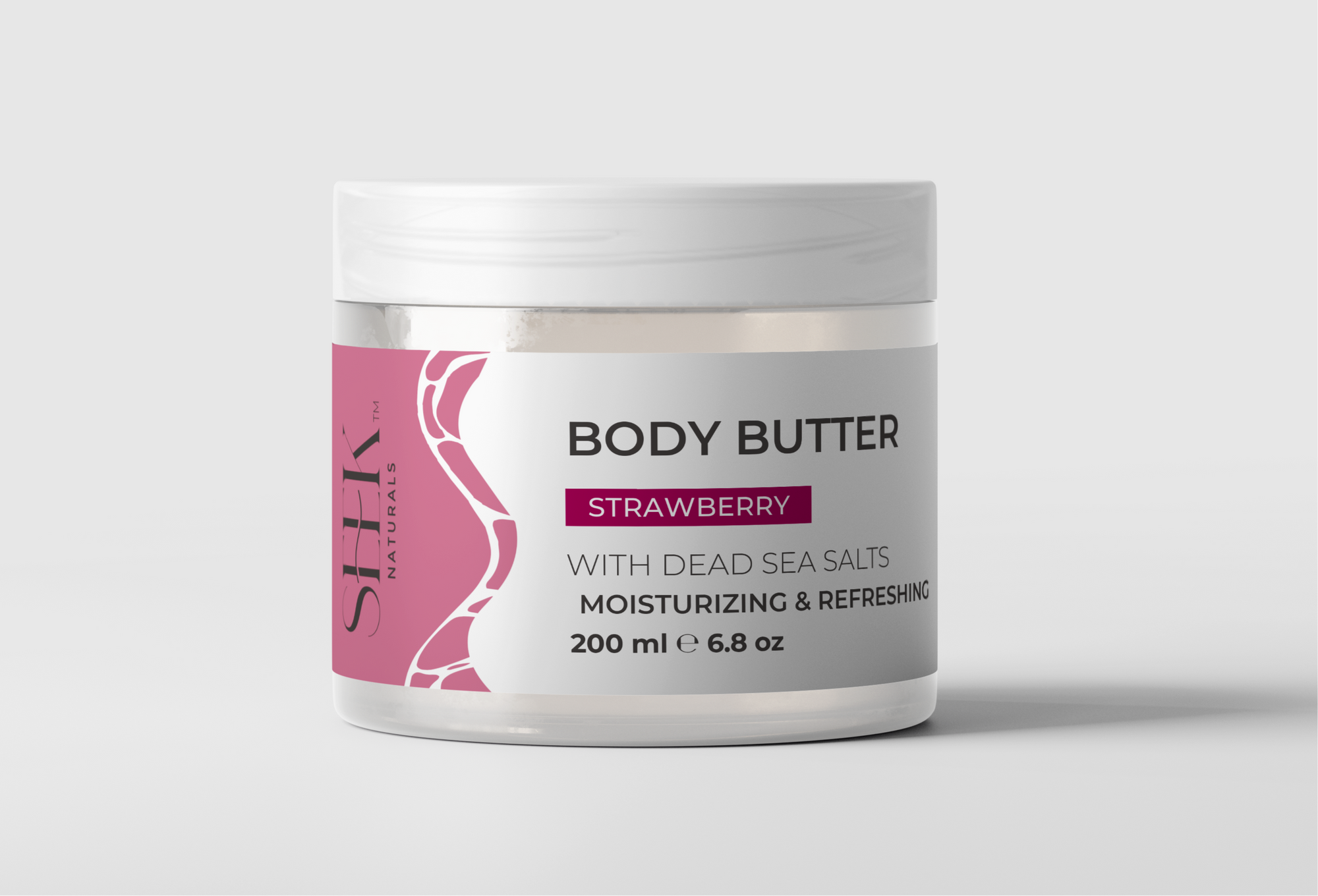 Strawberry Body Butter with Shea & Cocoa Butter – Deep Moisturizer with Dead Sea Minerals for Dry Skin | SEEK Naturals