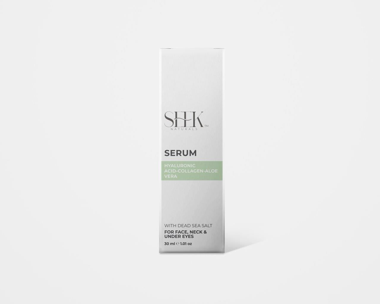 FACIAL SERUM – Hyaluronic Acid - Aloe Vera Gel - Dead Sea Minerals - Seek