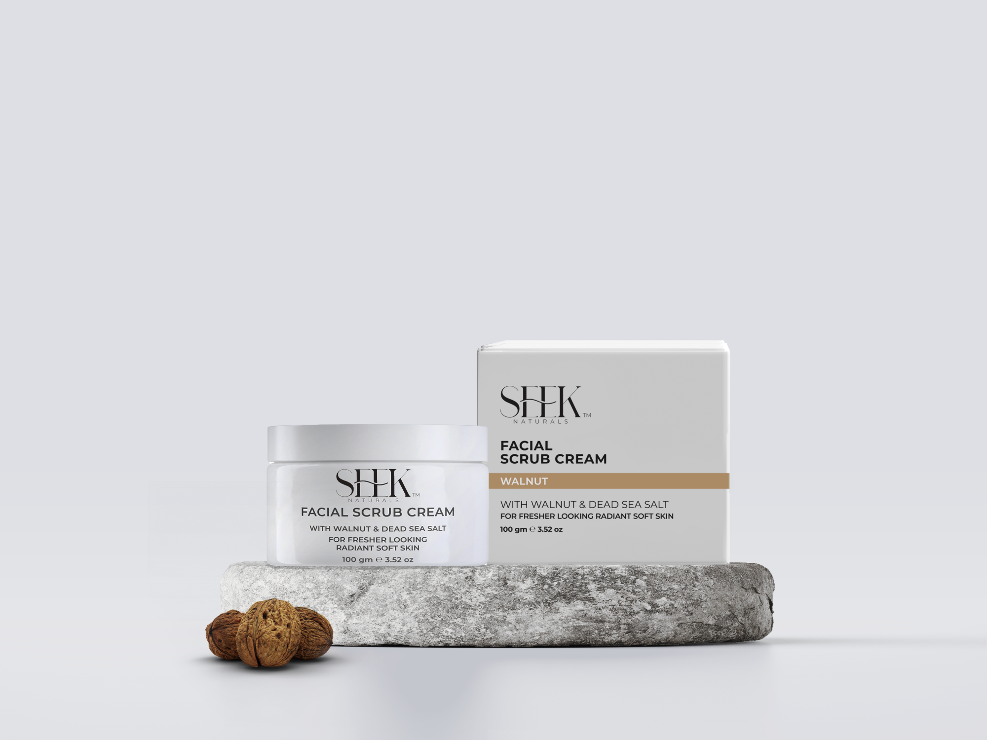 FACIAL SCRUB CREAM -Walnut & Dead Sea Minerals