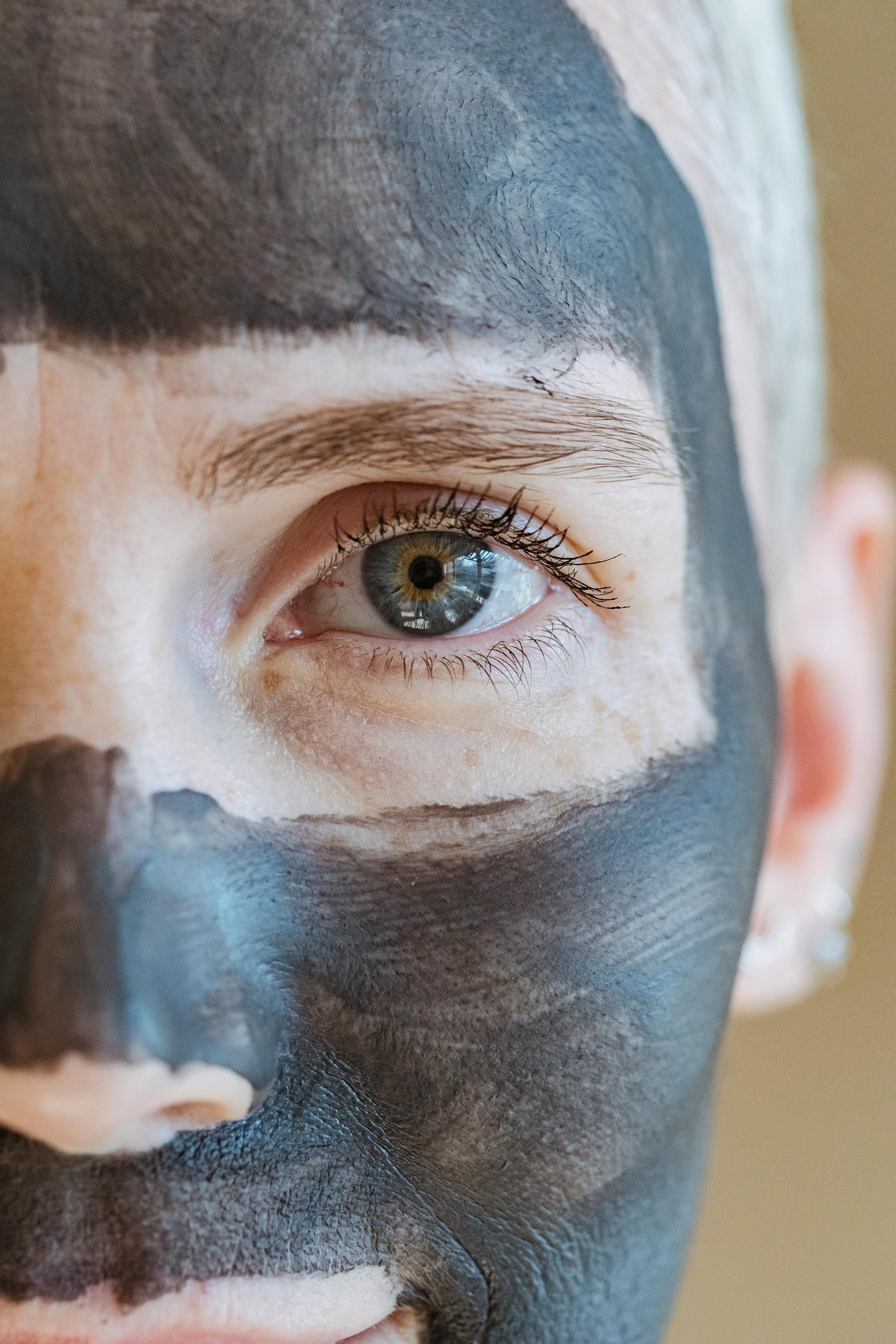 Dead Sea mud mask applied on face for natural mineral skincare